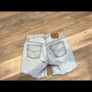 Vintage Levi 501 jean shorts.